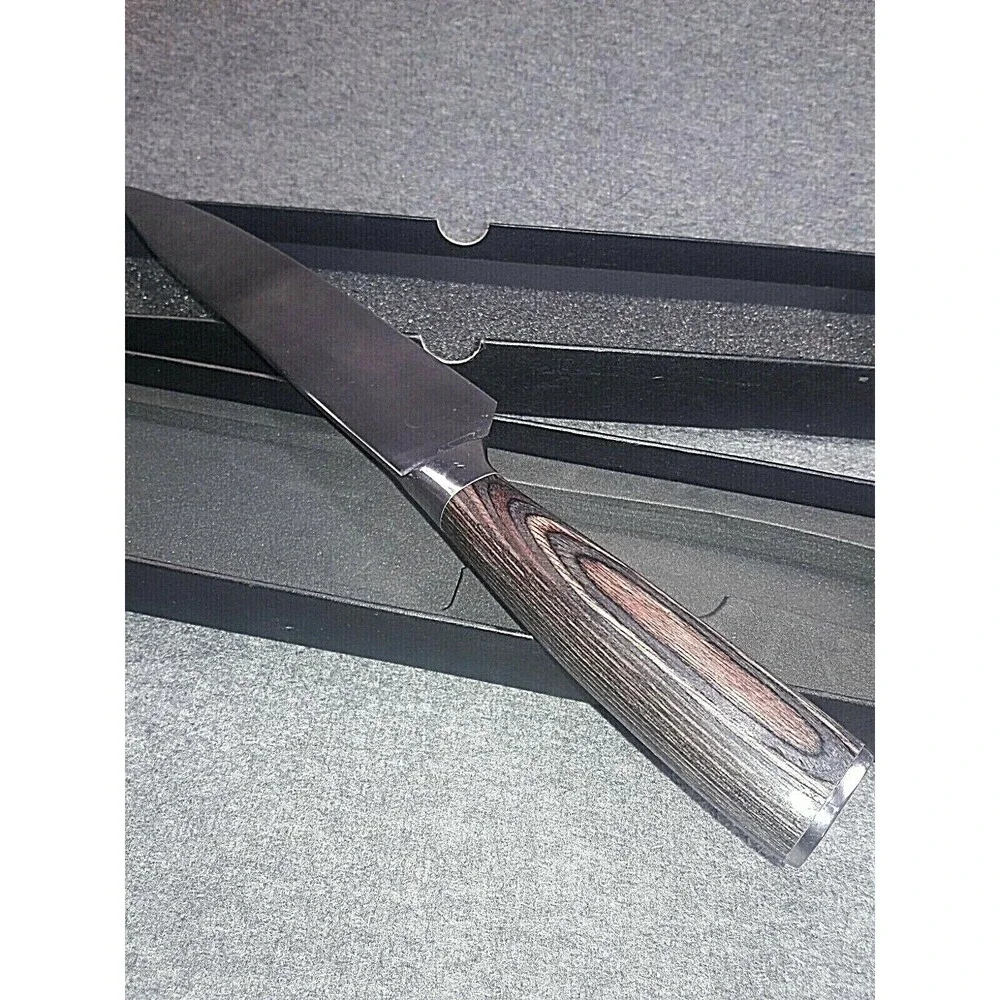 Triple Tree Premium High Carbon Stainless Steel 8 Inch Chef Knife Wooden Grip